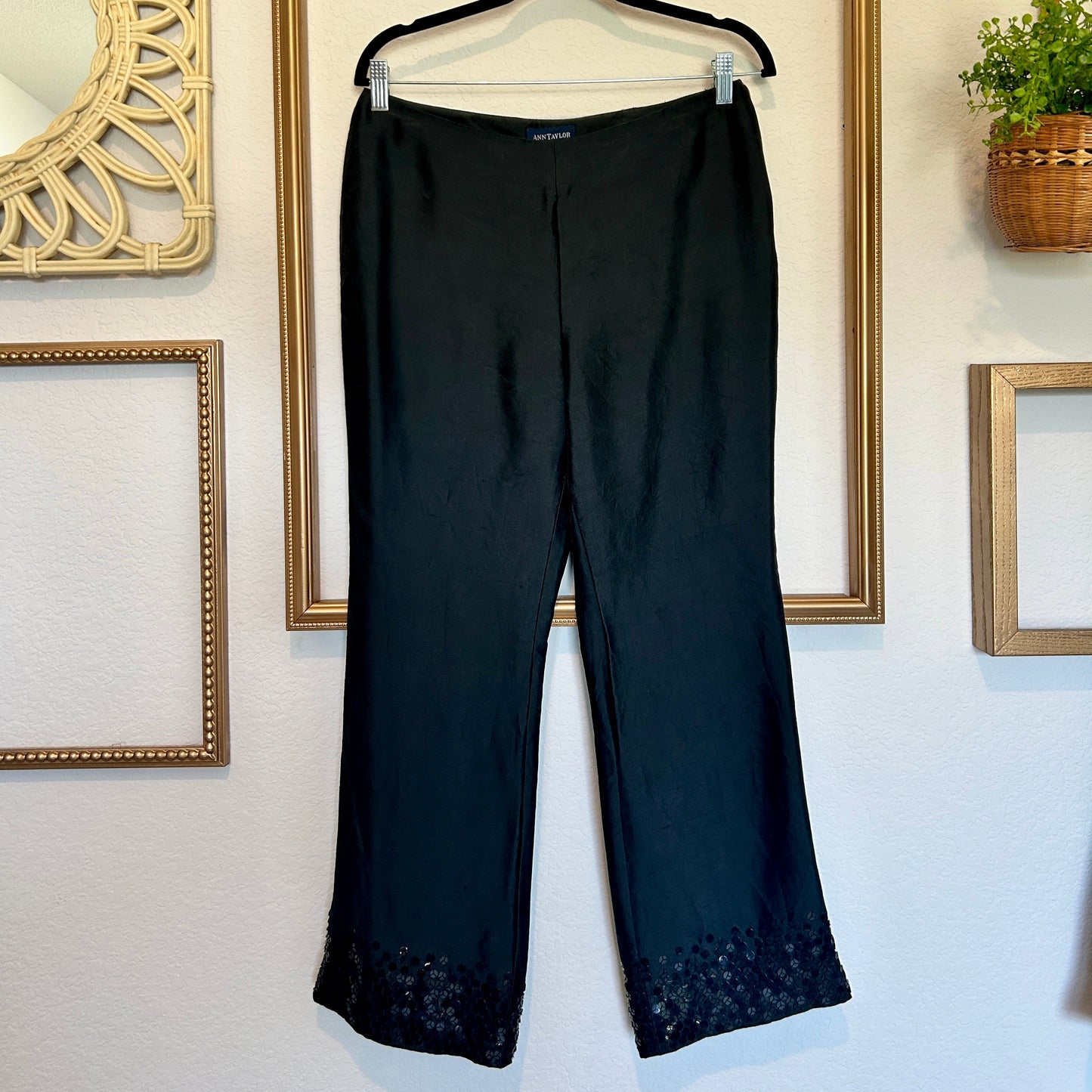 Ann Taylor Silk Sequin Pants
