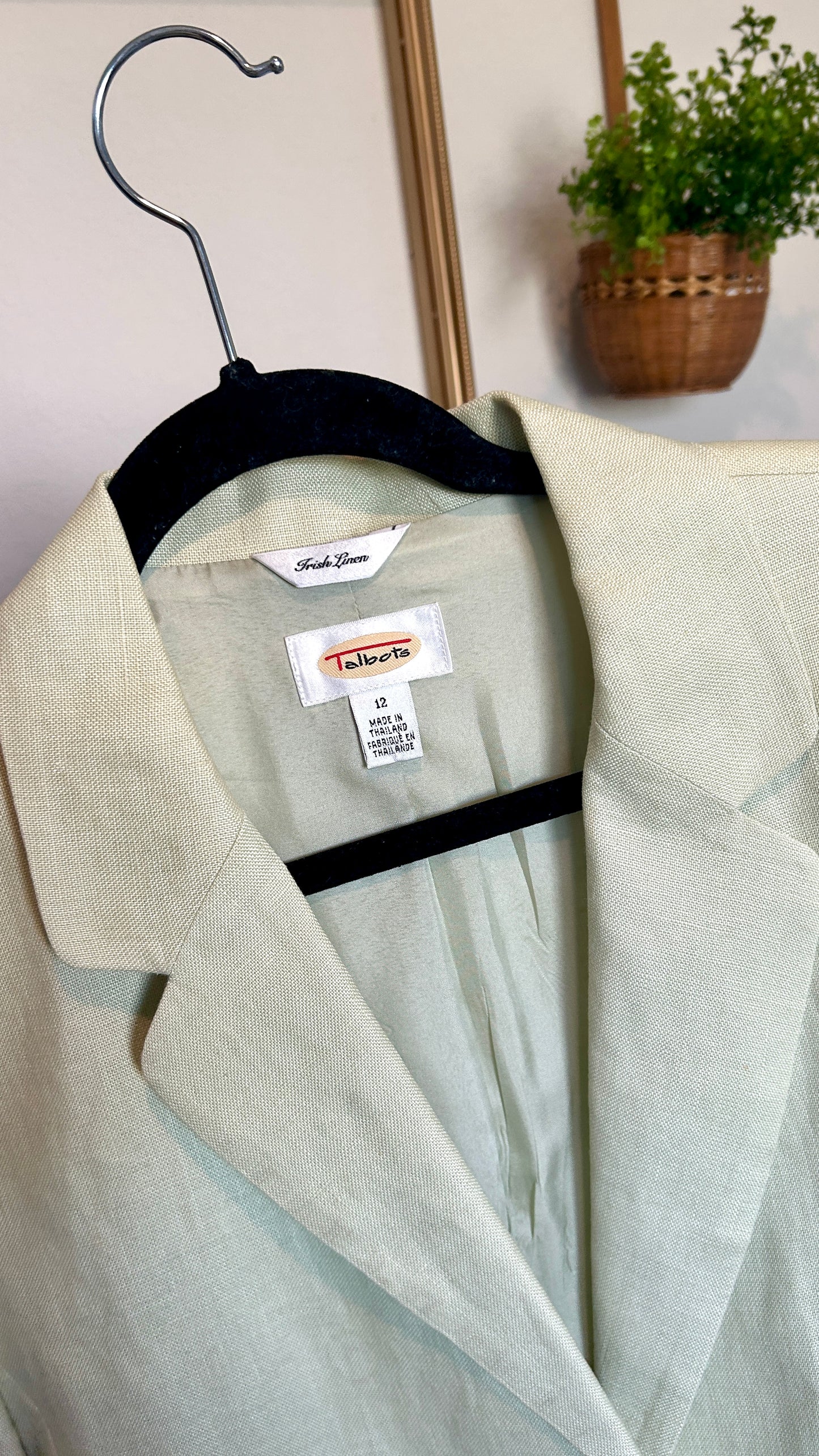 Talbots Pale Green Linen Blazer (M/L)