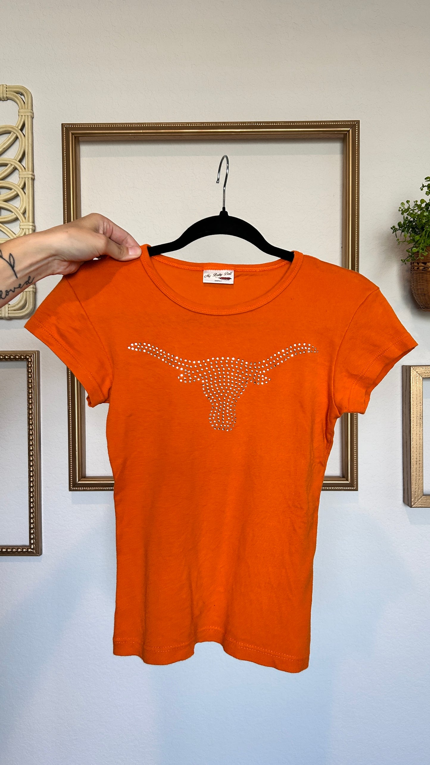 University of Texas Embellished Baby Tee (XS/S)