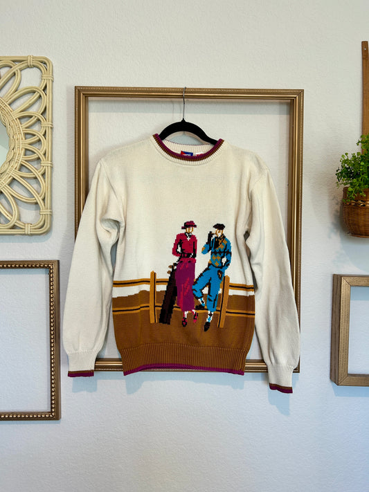 Tail Western Graphic Knit Sweater (XS-M)