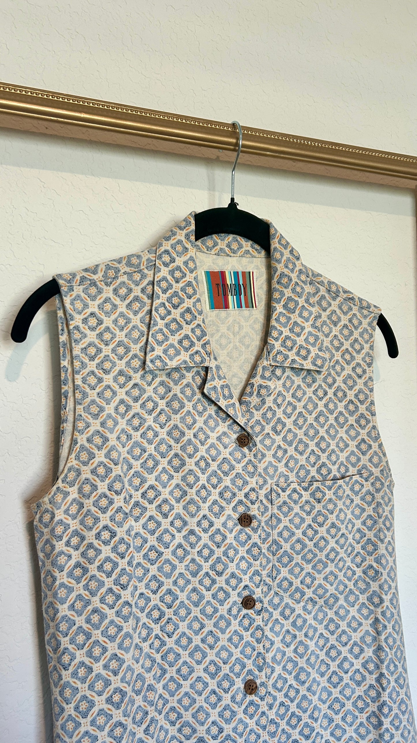 Tomboy Tank Floral Button Midi Dress (S/M)