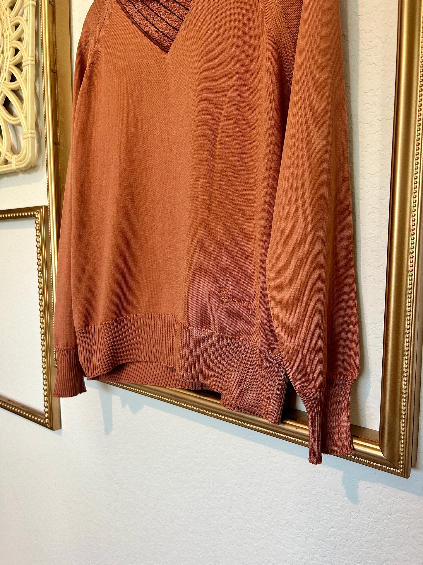 Givenchy Sport Burnt Orange High Neck Knit Long Sleeve (S-L)