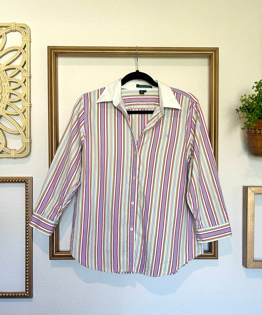 Ralph Lauren Striped Button Up (M-XL)