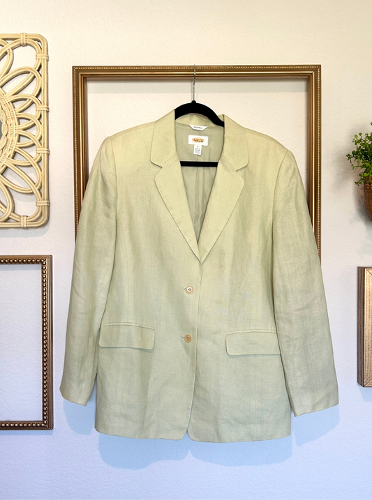 Talbots Pale Green Linen Blazer (M/L)