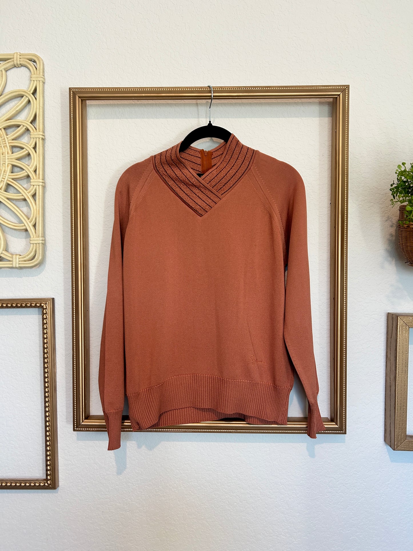 Givenchy Sport Burnt Orange High Neck Knit Long Sleeve (S-L)