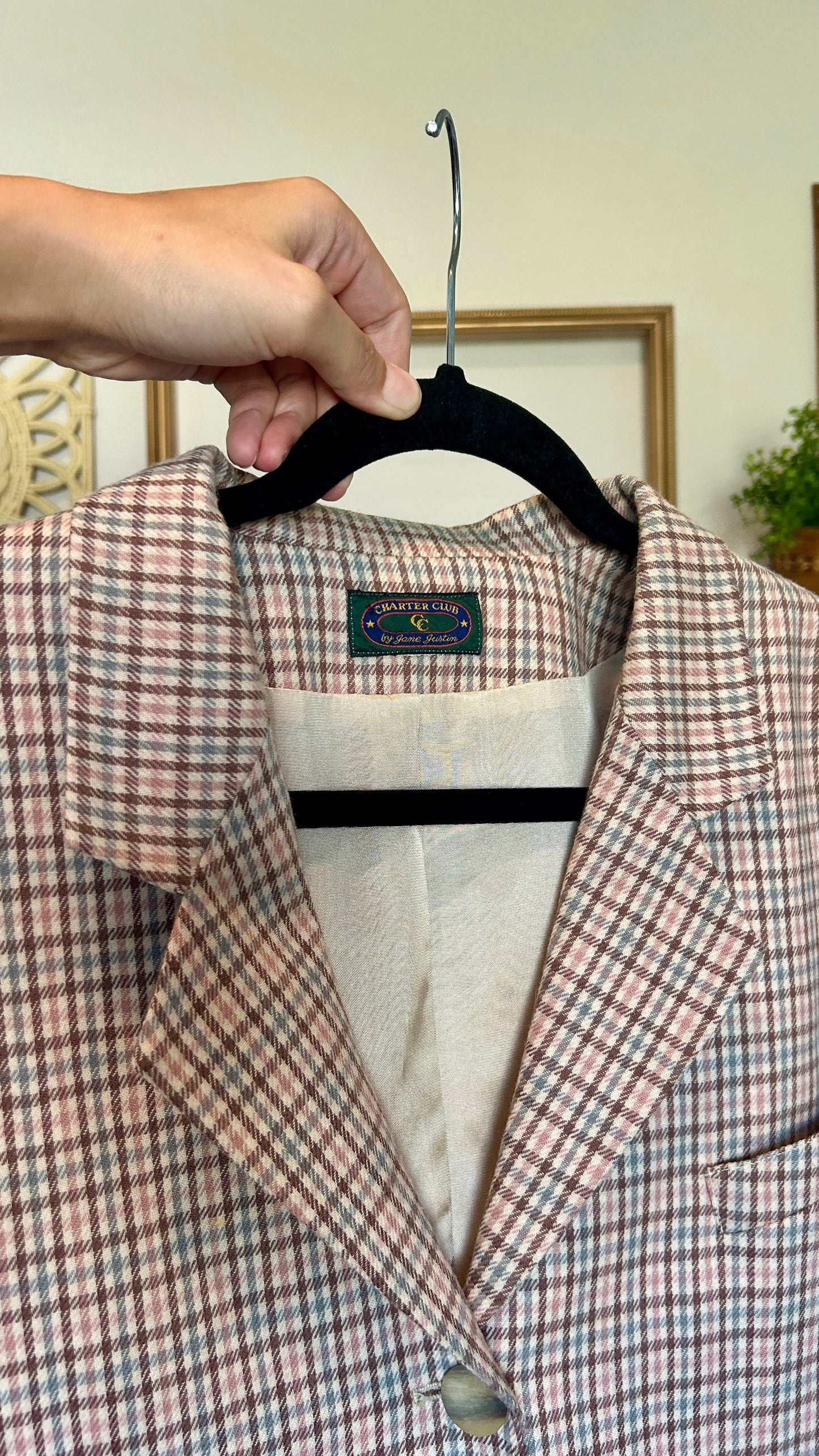 Charter Club Cropped Plaid Blazer (M-XL)